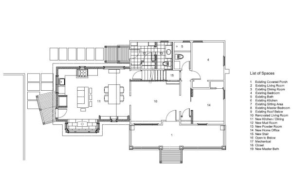 The new plan puts them in one big open space, which is how most people like to work and entertain.