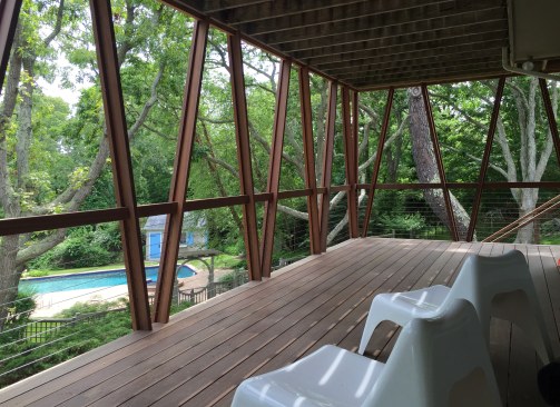 1st Floor Porch with view of the pool
