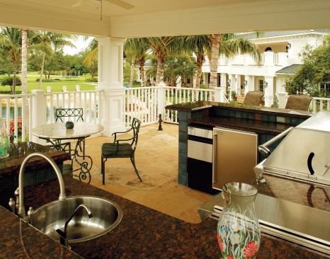 Full outdoor kitchen and veranda.