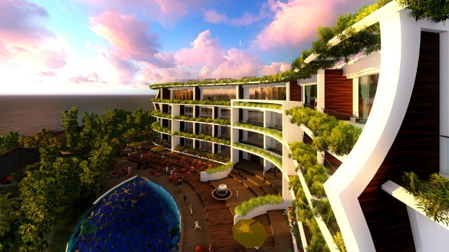 Boutique Hotel with 25 resort villas overlooking Indian Ocean, Bali.