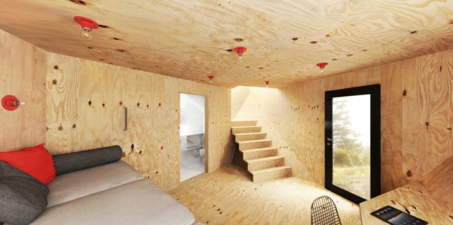The lower level interior of Heptagon House by&nbsp;Santa Monica, Calif.–based Steven Christensen Architecture.&nbsp;