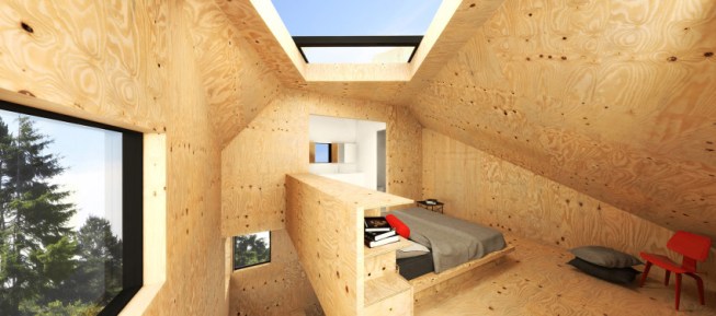 The upper level interior of Heptagon House by&nbsp;Santa Monica, Calif.–based Steven Christensen Architecture.&nbsp;
