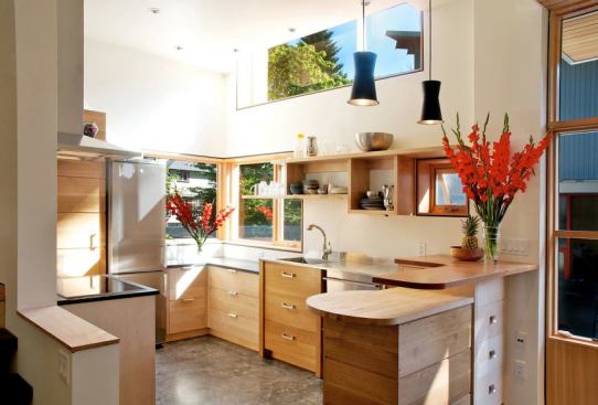 The kitchen in the House and Laneway House infill project by architect James Tuer.&nbsp;