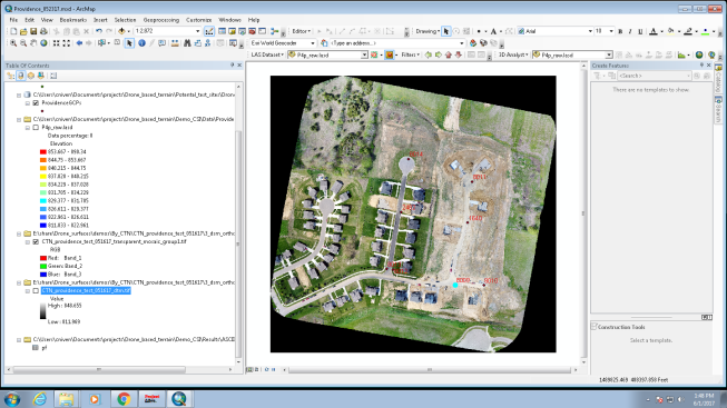 One aerial image identifies the 8 GCPs for this survey.