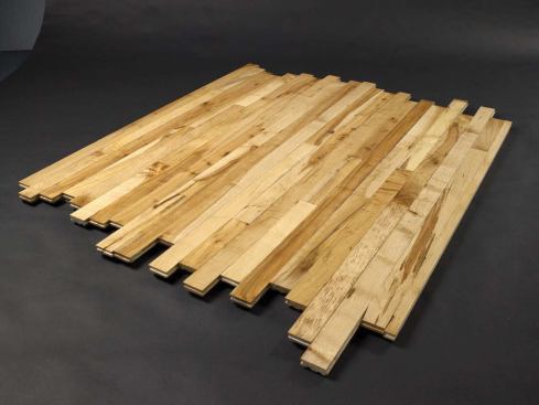 Instead of cutting down trees to make wood flooring, the manufacturer deconstructs old structures to reclaim their precious lumber. One of the maker’s newest offerings is rescued maple strip flooring. The line comes in 2- to 2 ½-inch-wide boards. Aged Woods
. 800-233-9307. 
www.agedwoods.com.