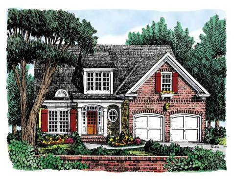 With
dimensions of 41’ x 48’4”, this master-on-main plan fits a small lot. See more
images, information, and the floor plan.