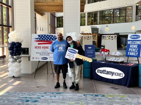 U.S. Army Golden Knight Staff Sgt. George Perez is the next recipient of a new house built by Mattamy Homes through Operation: Coming Home.