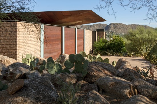Garage, with view of Cor-Ten clad roof