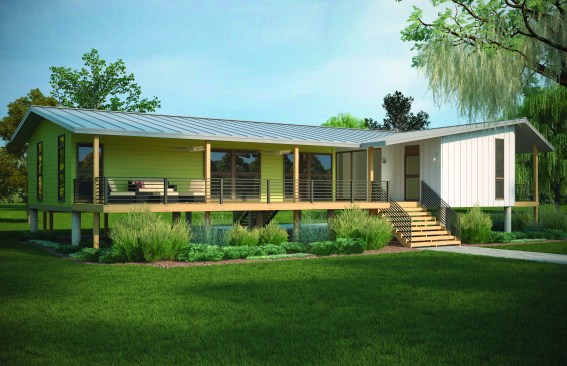 Shown here in renderings, the Greenbuild LivingHome unites innovation and performance with a modular, standardized construction system.