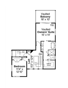 Multigenerational house plan (second floor plan). Learn more at Houseplans.com