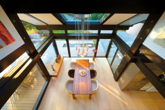LONG PLANNING, QUICK DELIVERY. From order to completion, a Huf home takes about 14 months, as the company encourages buyers' design input. Actual on-site assembly, though, only takes three to 14 days.