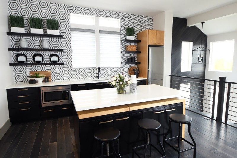 The second floor suite has a kitchenette for the flexibility to have separate living quarters for a renter, a caregiver, or an adult child.