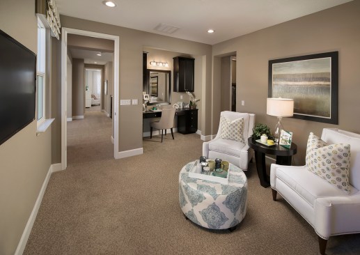 Master bedroom sitting rooms provide a transition from the home’s public space into private space.