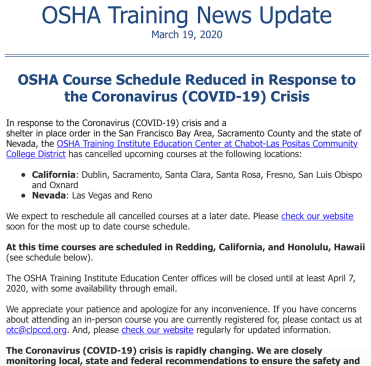 OSHA needs to preach and enforce what they practice.