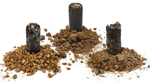 These printed rock samples show the advanced capabilities of the Redworks printer.