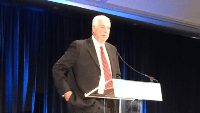 Former U.S. Congressman from Illinois, Marty Russo addresses AHF Live! conference in Chicago.