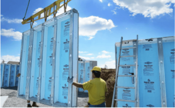 Precast Concrete Foundations Installed in a Day with Cranes