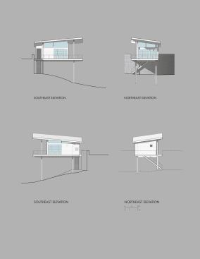The exterior elevations