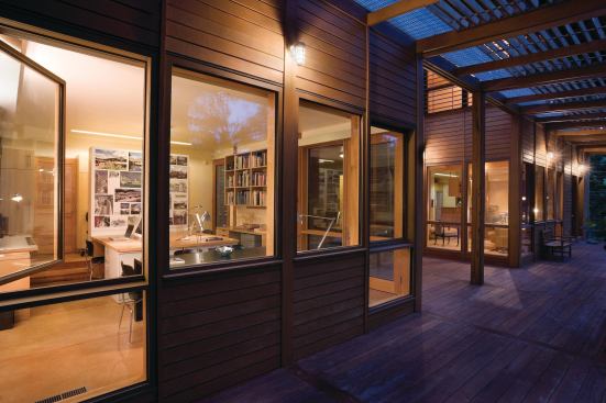 Project: Hays-Ewing House, Charlottesville, Va. 
Size: 2,500 square feet 
Construction Cost: Approximately $150 per square foot 
Completed: March 1999 
Architect: Hays Ewing Design Studio, Charlottesville 
General Contractor: Dubose Craig Carpentry, Charlottesville 
Consultants: Loisos Ubbelohde, Alameda, Calif. (daylighting); Nelson Byrd Woltz Landscape Architects, Charlottesville (landscape architect)