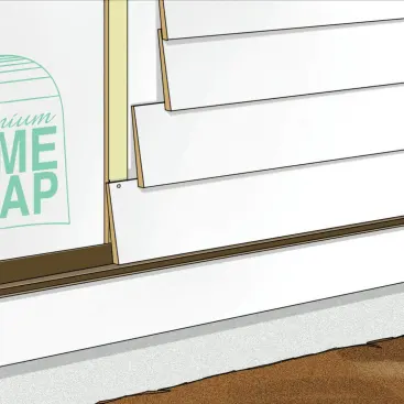4. Apply the Siding: Wood clapboards are best nailed by hand using stainless steel 5d or 6d siding nails. Break the clapboard joints at the strapping, and remember to end-prime the boards.