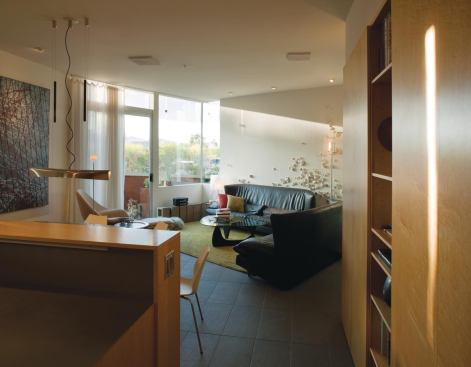 After one of the actual owners at Loloma 5 became his wife, Bruder lived in one of the units (shown) for six years. 