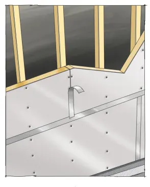 Rigid insulation increases R-value and creates a thermal break.