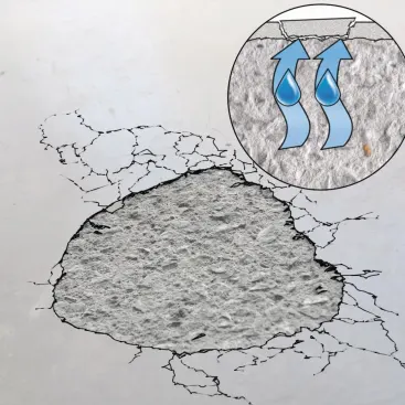 Flaking Concrete Spalling of a thin surface layer early in a slab’s life usually means the finisher troweled bleed water back into the cement paste on top of the slab and sealed the slab surface, trapping water beneath a brittle top skin, and setting up a weak layer between the surface and the base.