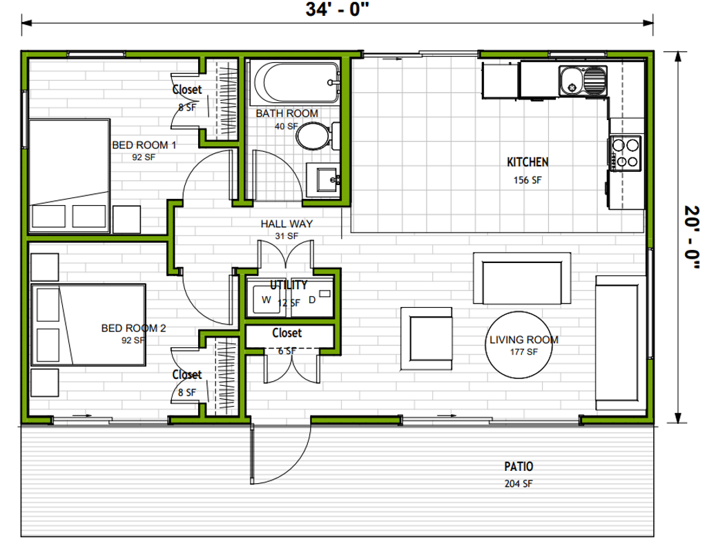 House Plan of the Week: Tiny Home With Two Bedrooms