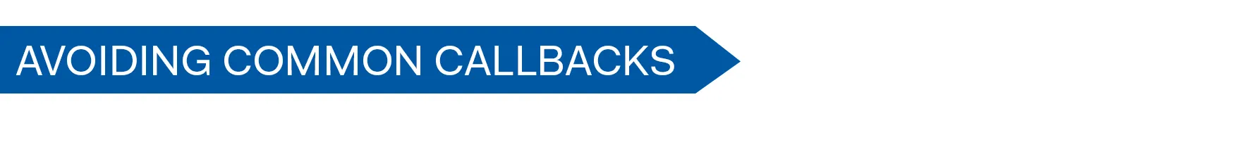 Avoiding Common Callbacks - BD