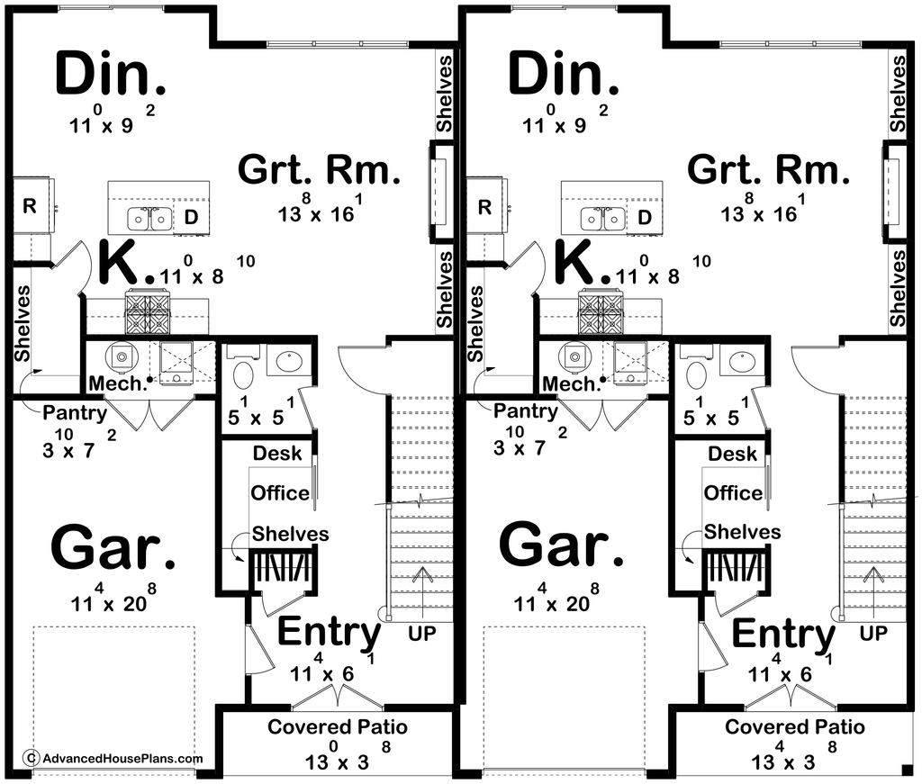 House Plan of the Week: Chic Modern Duplex