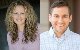 Rebecca McAdoo (left), Jake Kaplan (right)
