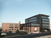 A rendering of the proposed corporate headquarters for The Fischer Group in Covington, Kentucky.